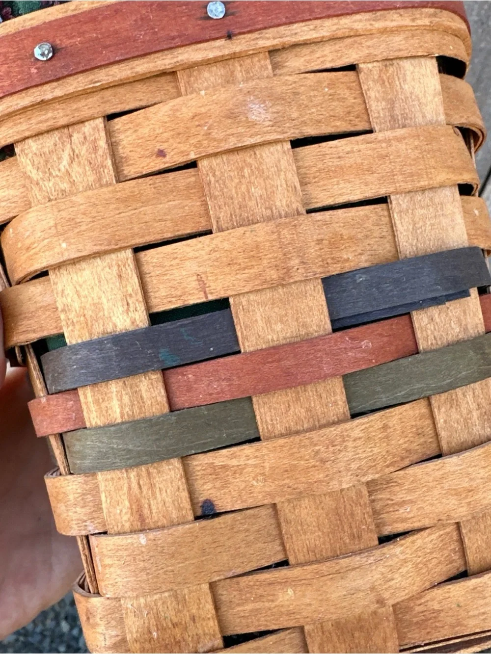 Vintage 1992 Longaberger Shades of Autumn Bittersweet Basket Complete 3-Pc Combo